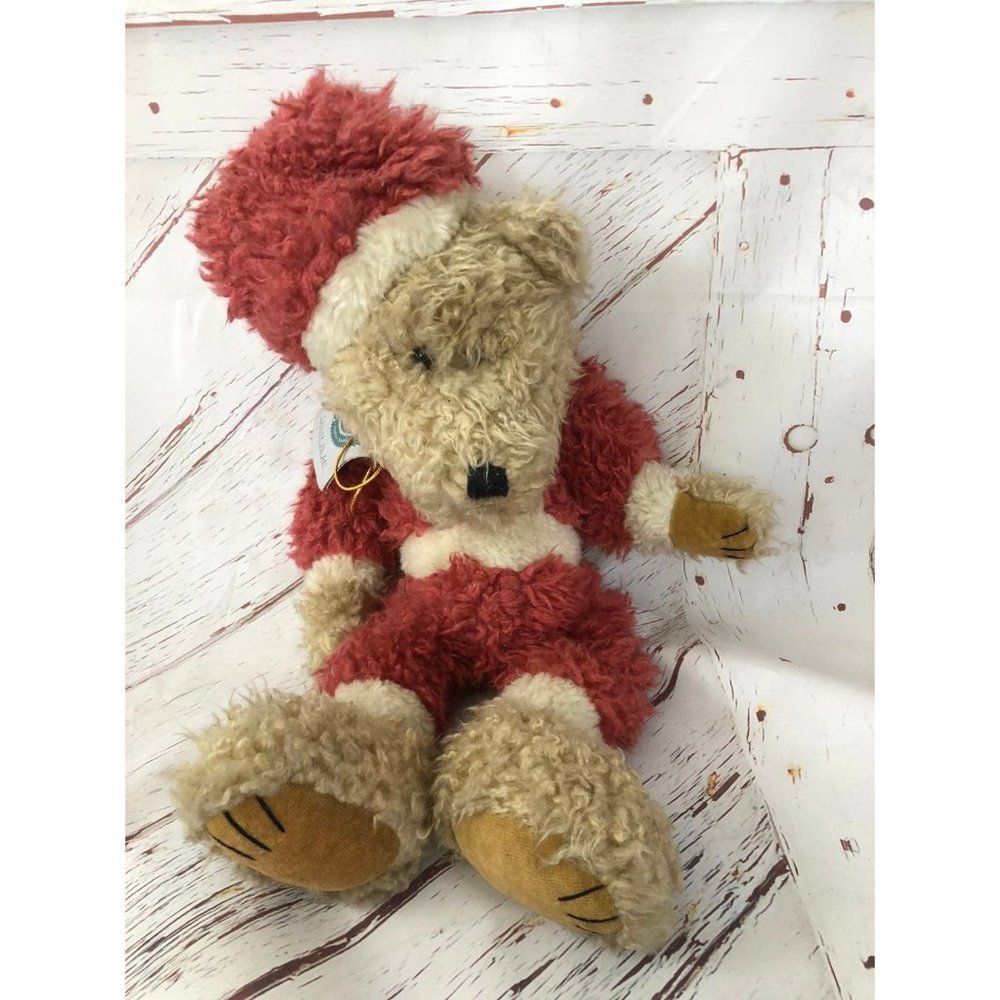 Plush J B bean boyds bear santa xmas